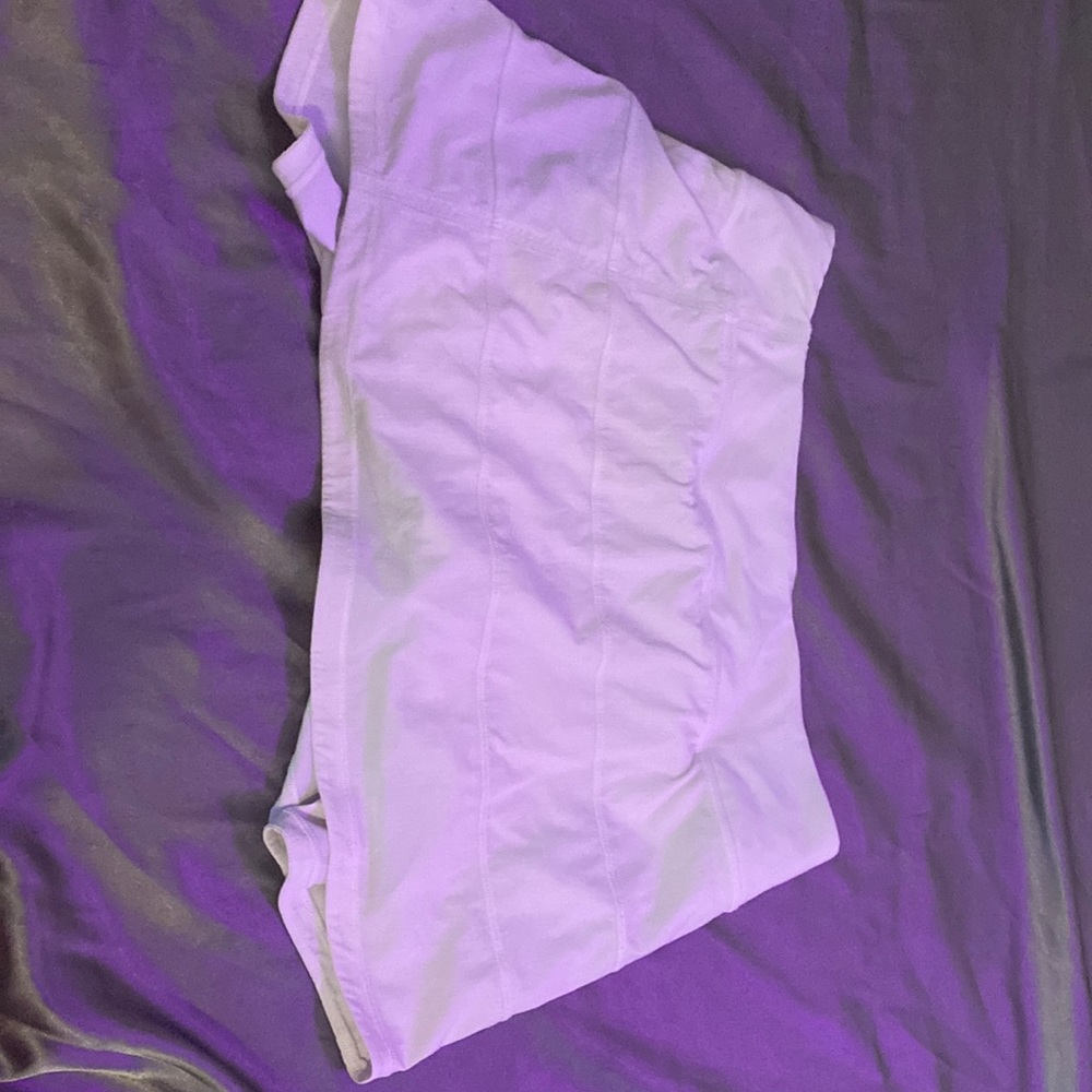 white lululemon Pace Rival Mid-Rise Skirt